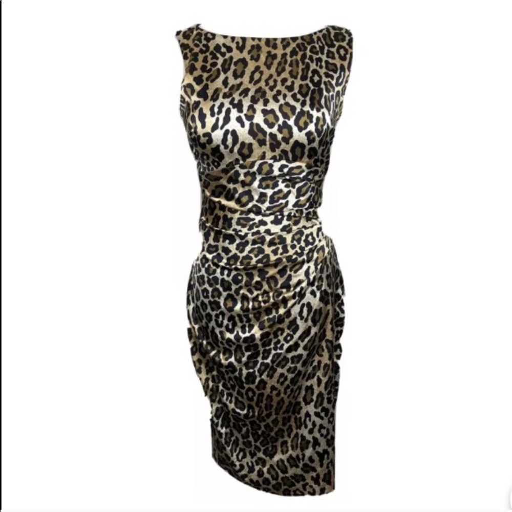 Cache Leopard dress Fitted print Size 4 - Picture 10 of 10